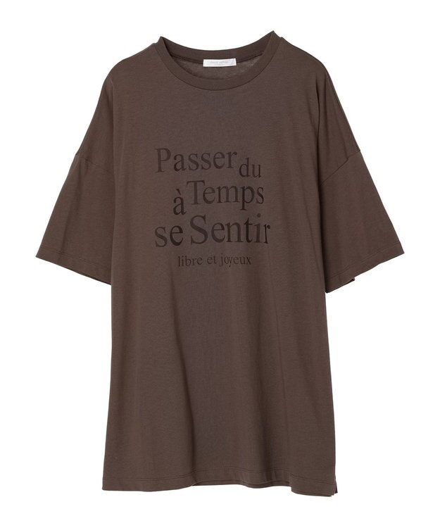 Green Parks 多段ロゴ半袖チュニック Brown