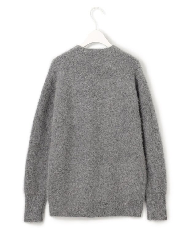 ICB L フォックスアルパカ Vネックプルオーバーニット ライトグレー系