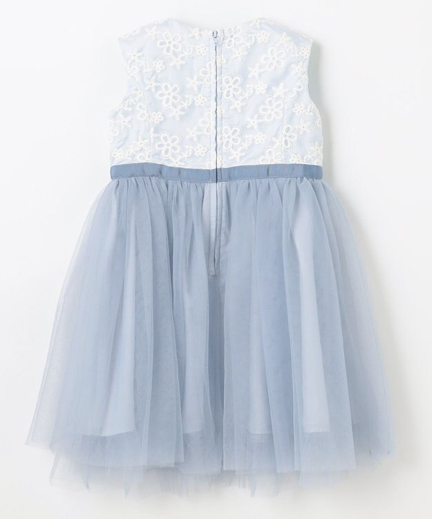 組曲 KIDS 【110-140㎝】ブルーミングフラワー ドレス サックスブルー