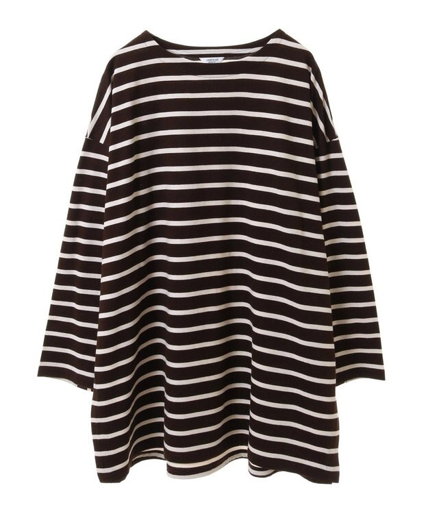 AMERICAN HOLIC ボーダーカットＢＩＧプルオーバー Brown