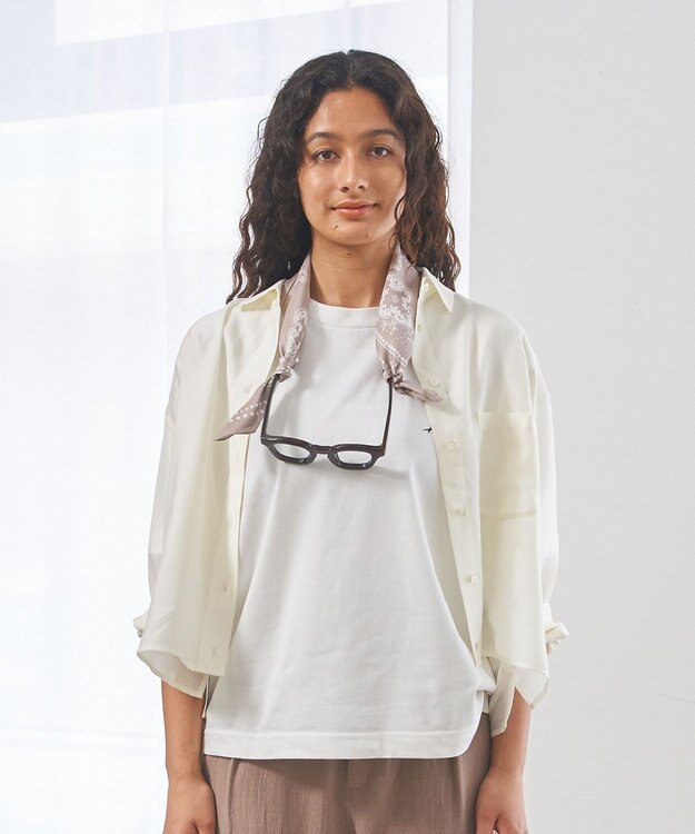 J.PRESS YORK STREET 【WOMEN】シアーショート ブラウス ホワイト系