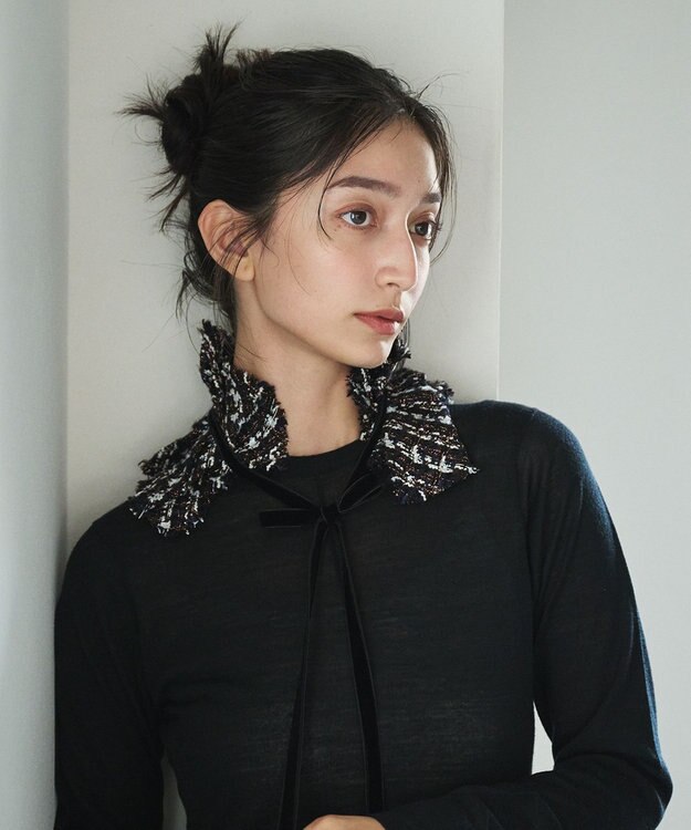 #Newans オリガミデザインベルト ネイビー(ツイード)