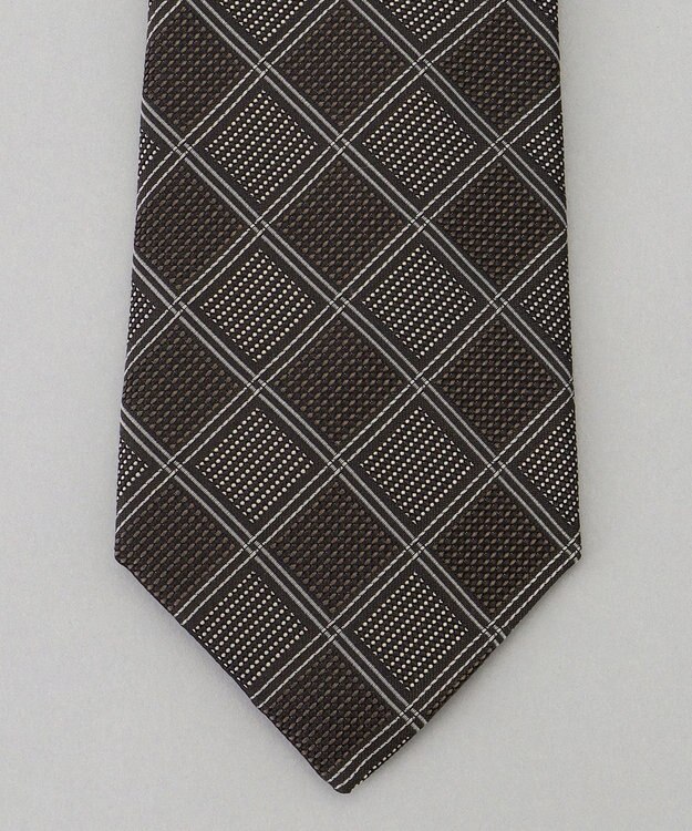 GOTAIRIKU GOTAIRIKU別注【日本製】シルク ネクタイ_格子柄 ダークブラウン系8