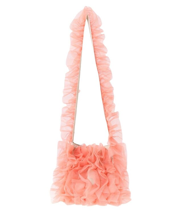 Green Parks ・ＱＵＯＮ　チュールフリルミニショルダー Salmon Pink
