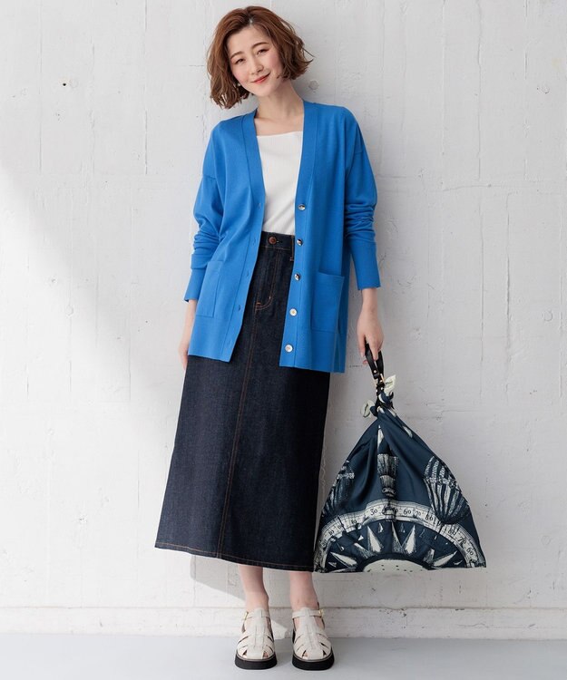 23区 【洗える】コンパクトリブ スクエアネック カットソー ホワイト系