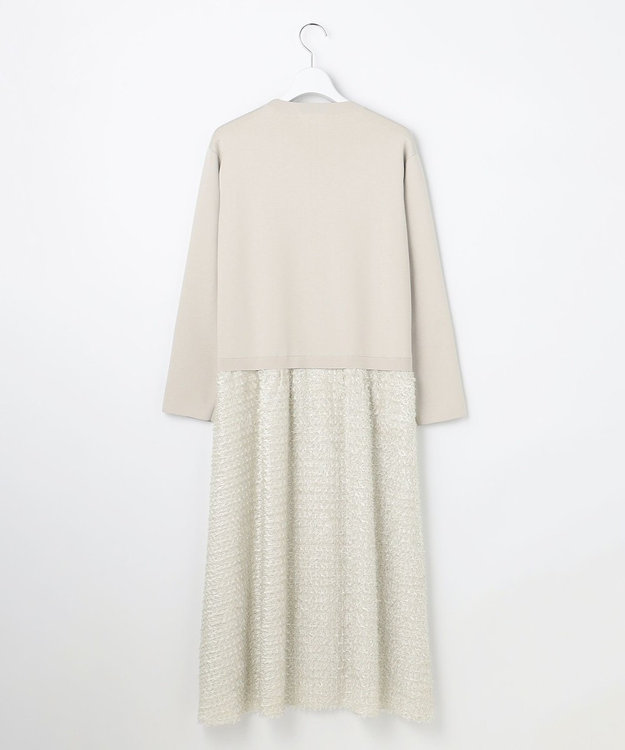 自由区 L 【カタログ掲載】ジャカードコンビ ワンピース ベージュ