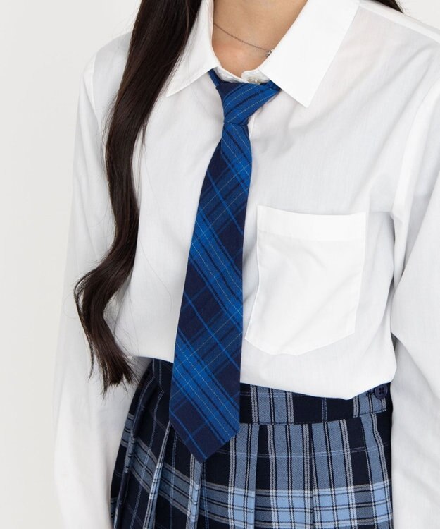 WEGO 【SCHOOLITEM】　チェックスクールネクタイ ブルーチェック2