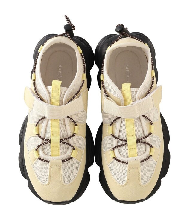 earth music&ecology ドローコードスニーカー Lemon Yellow