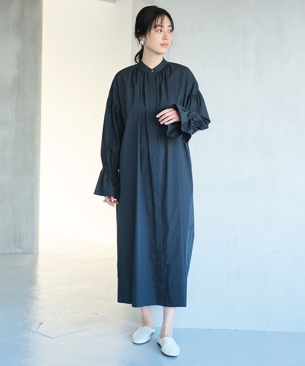 #Newans キャンディスリーブシャツワンピース ブラック