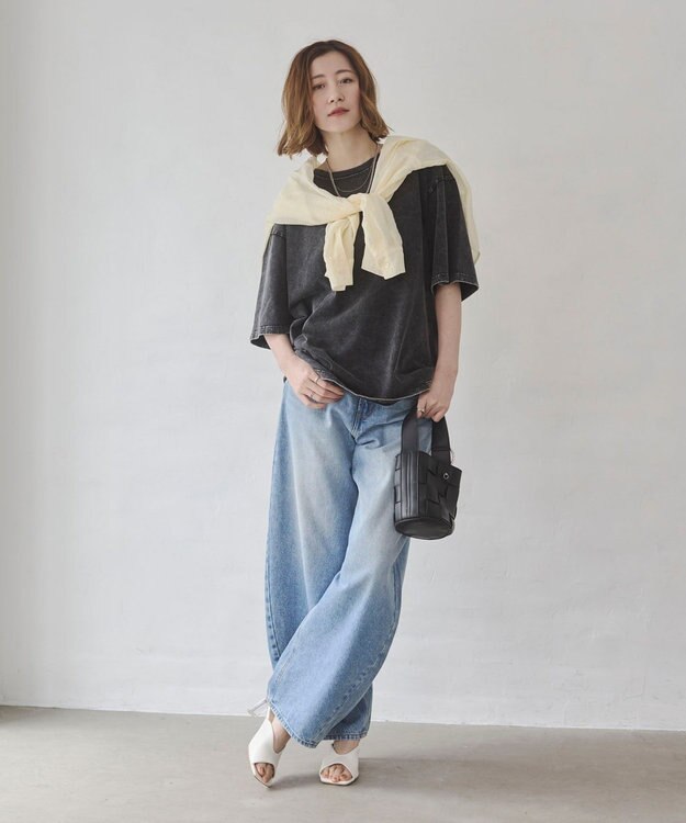 WEGO 【ユニセックス着用ITEM/SMLサイズ展開】コットンクルーネックT（SS） ブラックその他