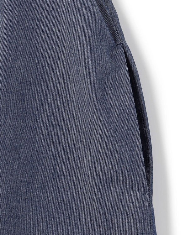 ICB 【洗える】PlaXコットンソフトデニム キャミソールワンピース インディゴ系