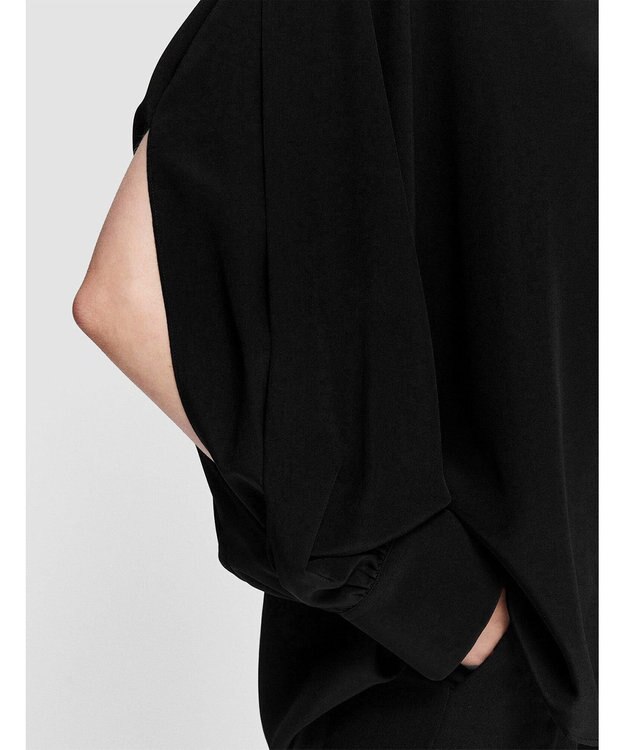 JOSEPH ニューCDC　オープンネックブラウス Black