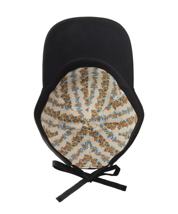 MOONBAT ポール & ジョー (PAUL & JOE ACCESSOIRES) ロゴ刺繍 リボン キャップ ブラック