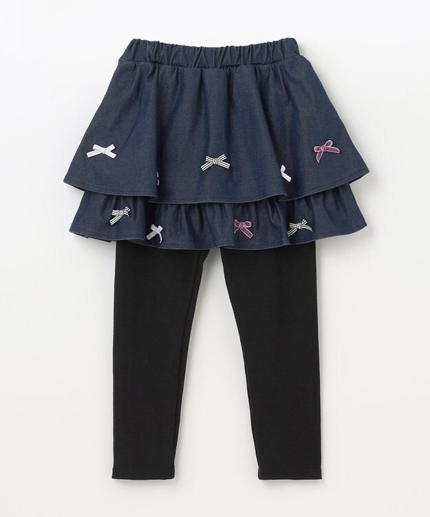 ANY KIDS デニム ニット スカッツ インディゴ