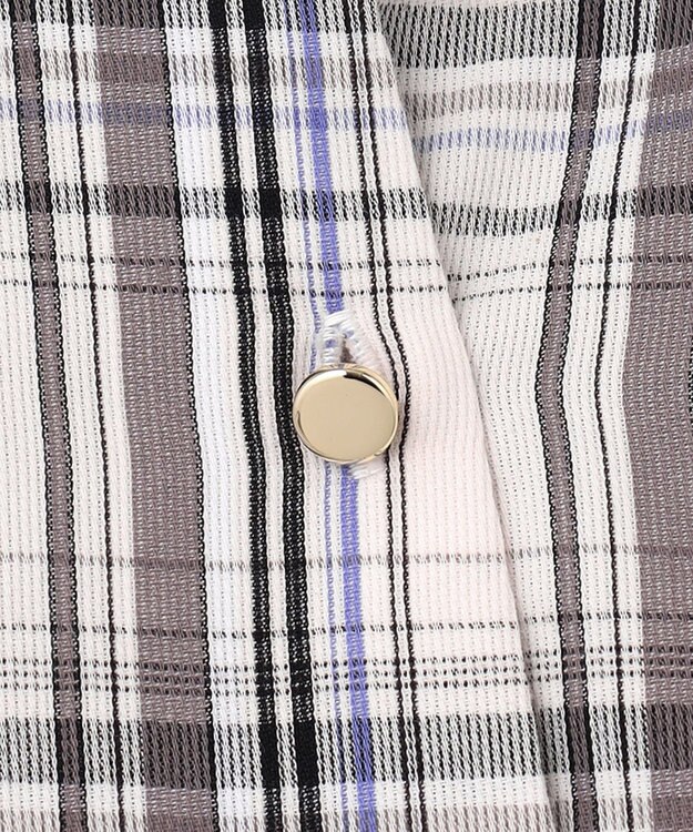 ANY SIS 【洗える】ピケチェック ブラウス アイボリー系