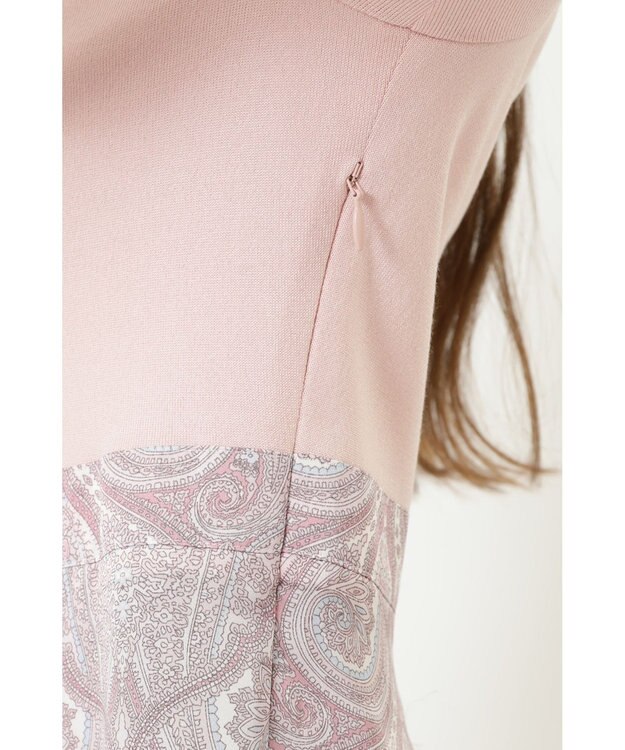 DAKS ペイズリープリントコンビニットワンピース ピンク