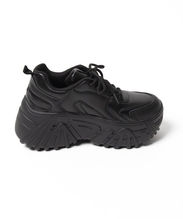 WEGO ボリュームレースアップスニーカー ブラック