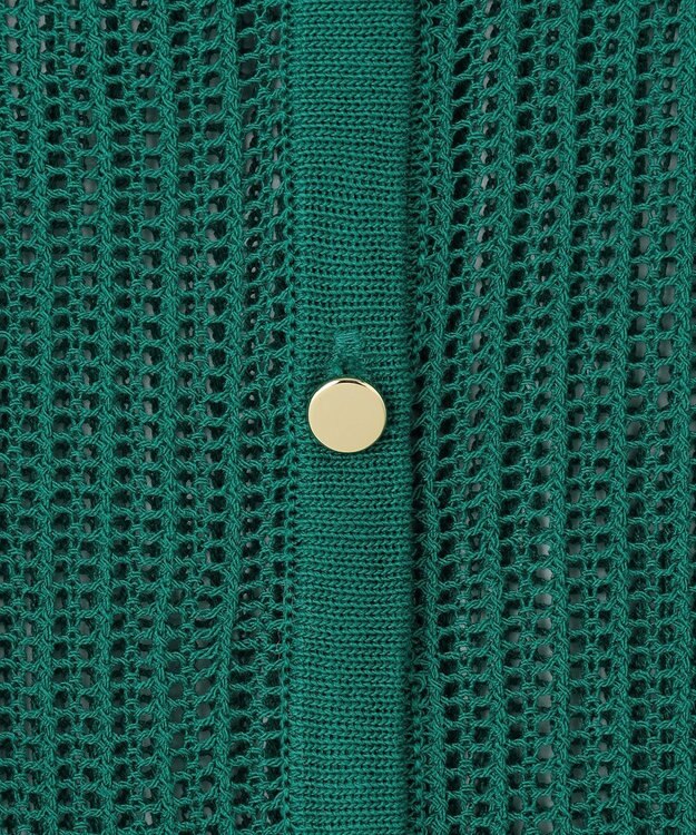 ANY メッシュパターンニットカーディガン ターコイズ