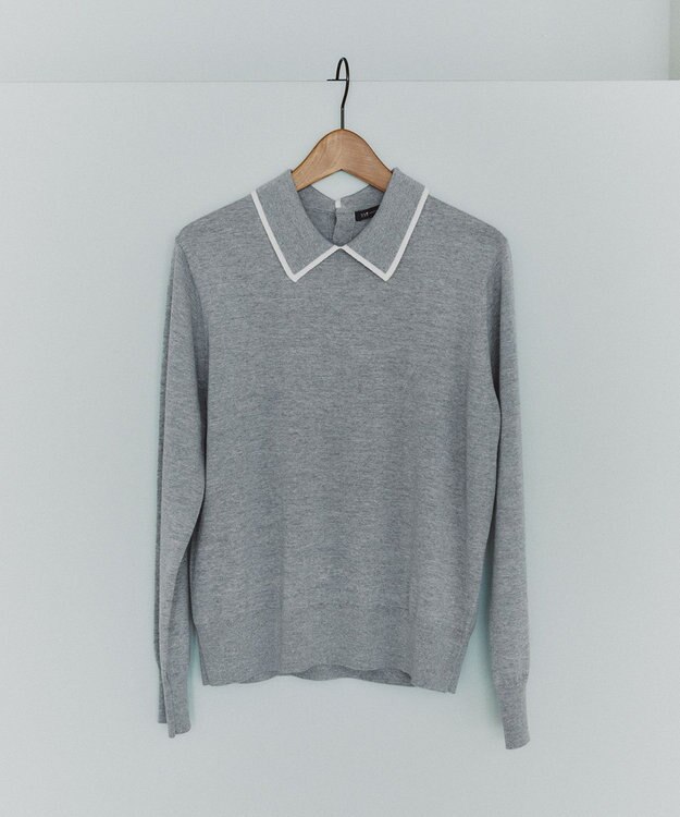 23区 S 【洗える】ウーステッドウール ポロニット ライトグレー系