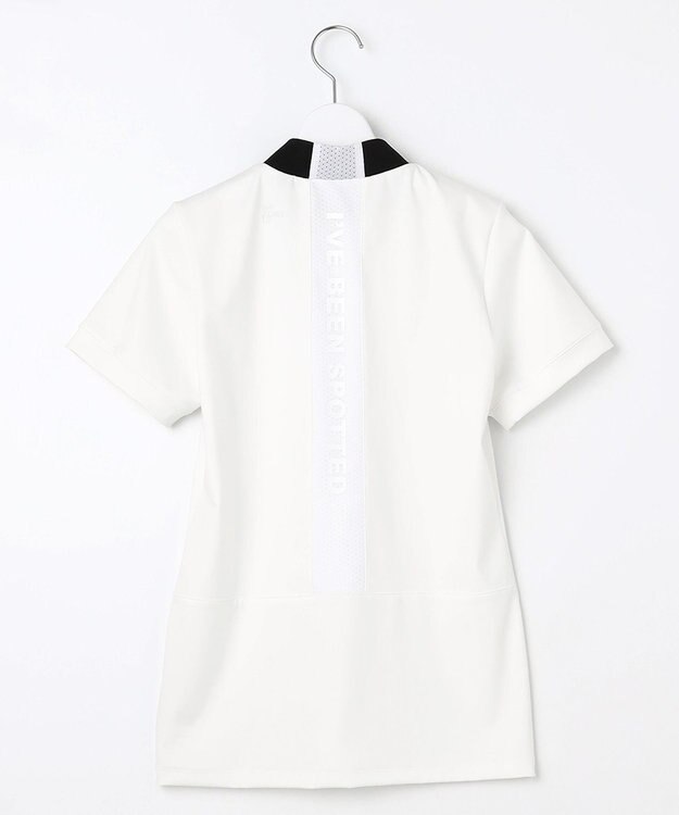 PW CIRCULUS 【WOMEN】【ストレッチ / UVケア】バックメッシュロゴ モックネック シャツ ゴルフウェア レディース ホワイト系