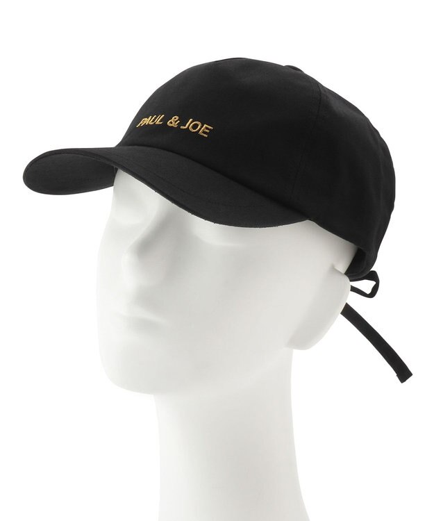 MOONBAT ポール & ジョー (PAUL & JOE ACCESSOIRES) ロゴ刺繍 リボン キャップ ブラック
