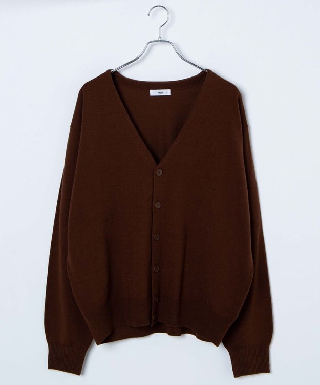 WEGO ドロップショルダーカーディガン ブラウン