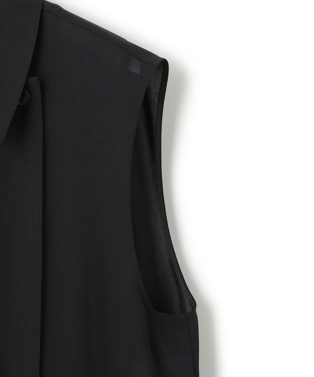 23区 【CLASSY. 10月号掲載/洗える】ドレープ ジレ ブラック系