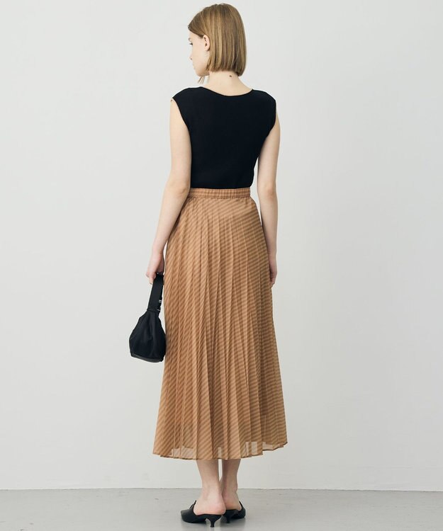 ICB カールマイヤープリーツ スカート アンバーブラウン