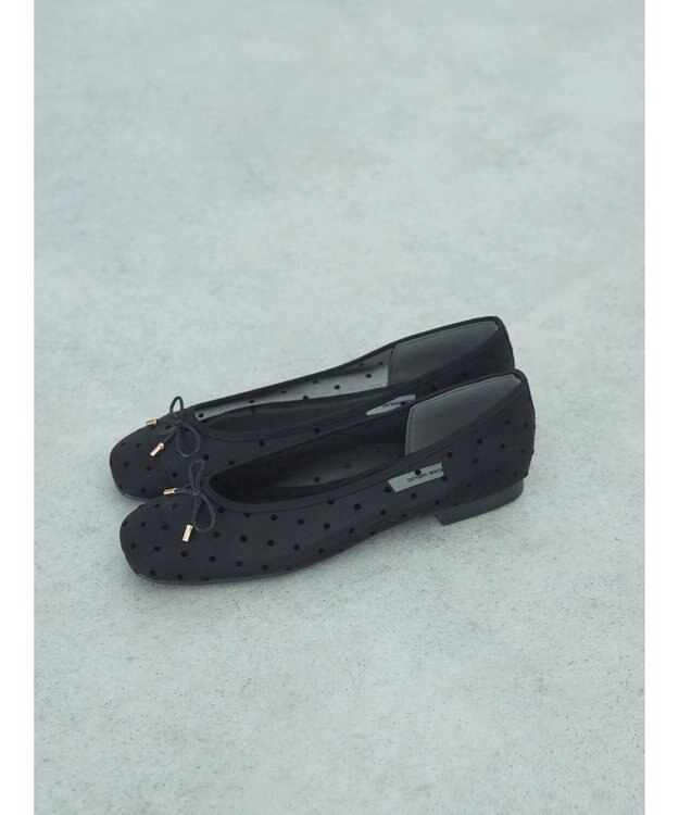 AMERICAN HOLIC チュールドットフラットシューズ Black
