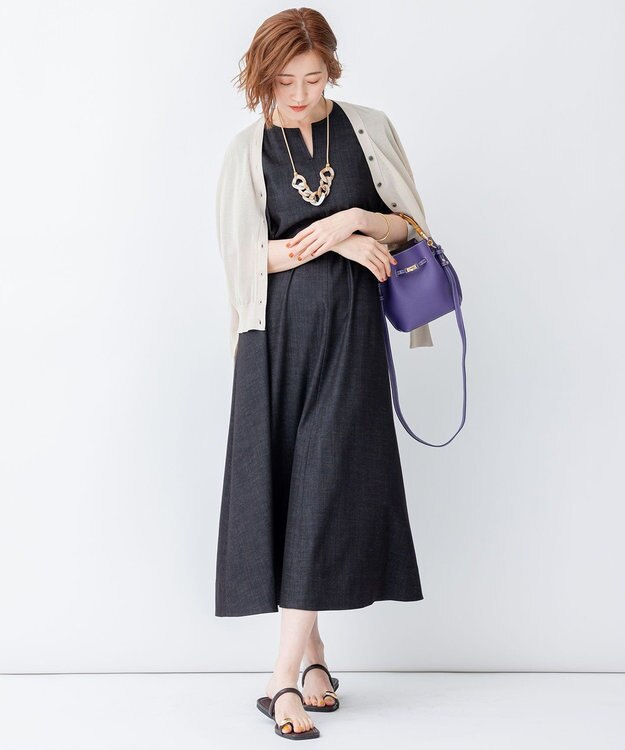 23区 樹脂チェーンネックレス ベージュ系