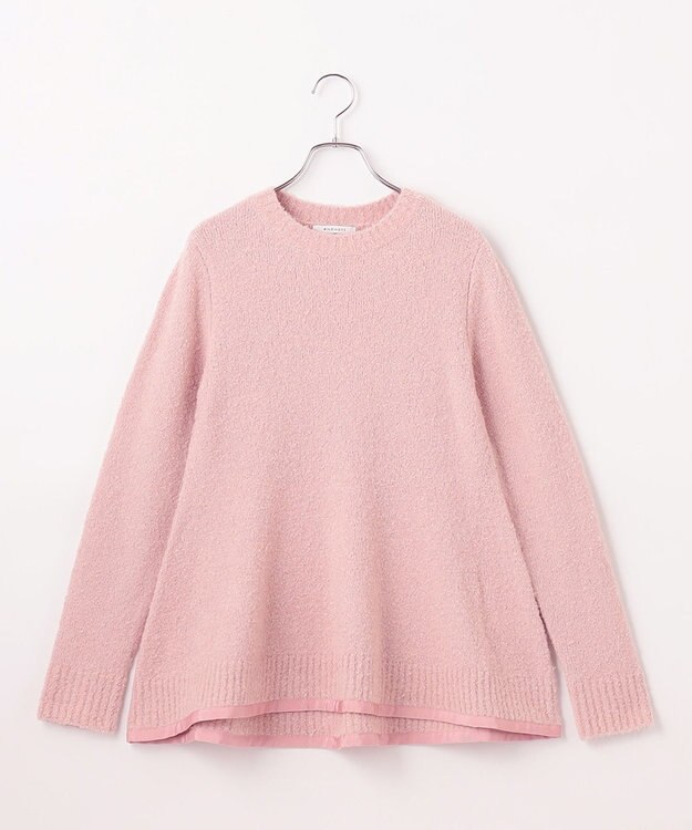 #Newans 【洗える】フレアシルエットチュニックニット ピンク系