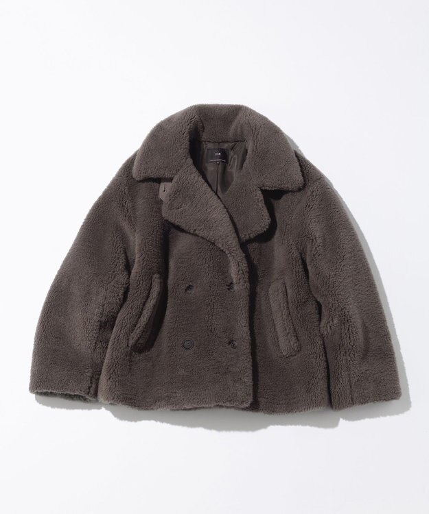 23区 S 【CanCam11月号掲載】ECOPELテディボア ダブルフロント アウター グレー系