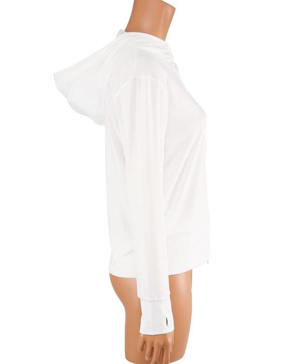 San-ai Resort（三愛水着楽園） 【UPF50＋】　ラッシュパーカー　S・M・L　【San-ai Resort（サンアイリゾート）】 ホワイト