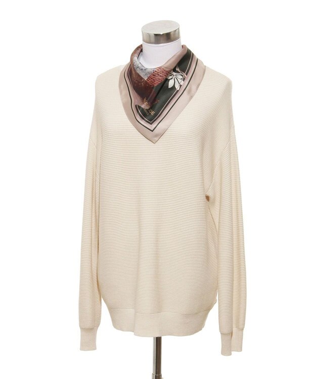 MOONBAT 【WEB限定】PAUL & JOE ACCESSOIRES シルクツイル キャットコラージュスカーフ 58×58cm Collage(ベージュ)