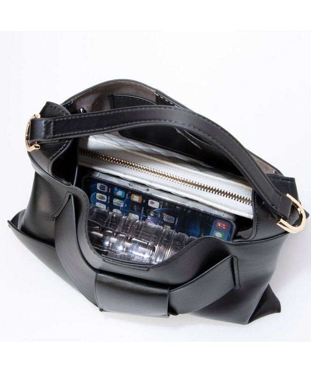 UNBILLION カシュカシュ cachecache / ビッグリボンスワローマチ2wayショルダー ブラック