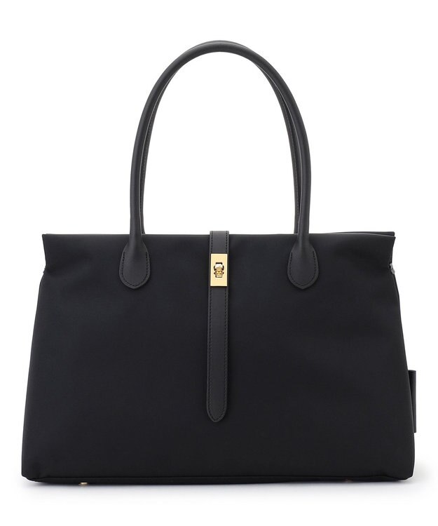 23区 VIOLAd'ORO ベルトデザイン ナイロン トートバッグ (Lサイズ) ブラック系