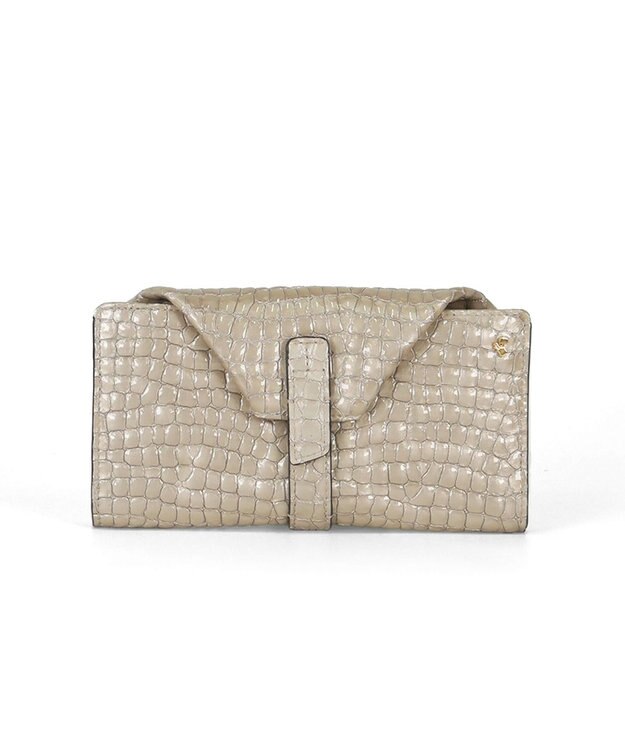 PELLE BORSA ギャルソンウォレット Rainbow Croco レインボークロコ 6101 グレージュ