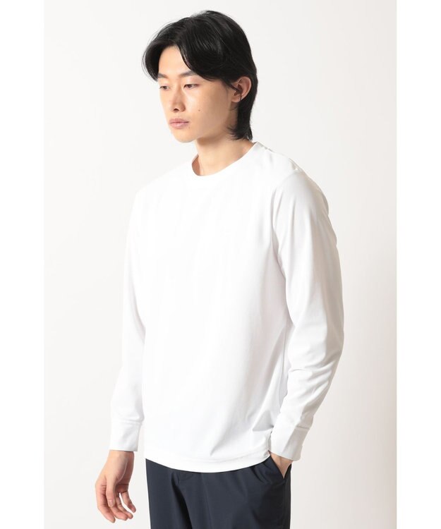DAKS エンボスロゴ ロングTシャツ ホワイト