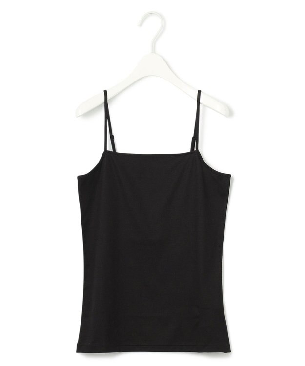 ICB 【洗える】 コットンリヨセルスムース キャミソール ブラック系