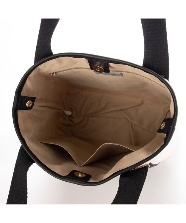 UNBILLION cachecache メッシュエコバッグ付きキャンバステープトート アイボリー