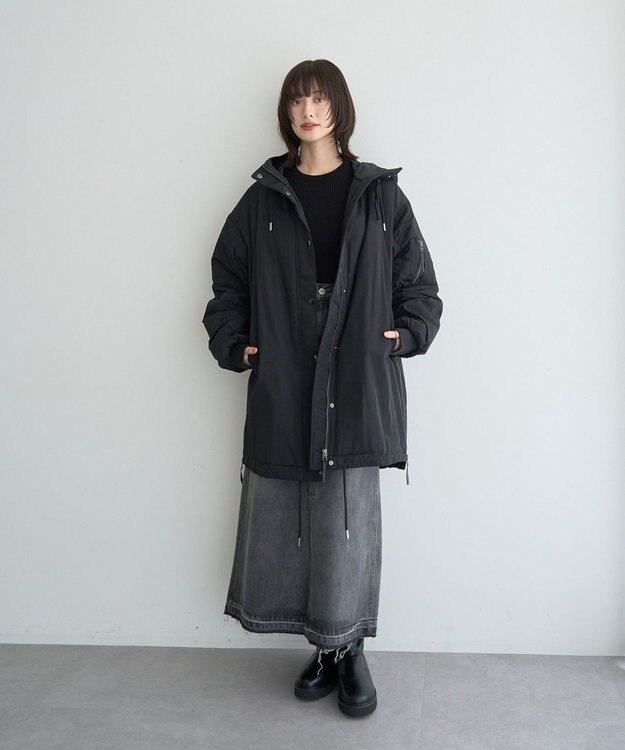 YECCA VECCA 袖釦クルーネックリブニット Light Blue