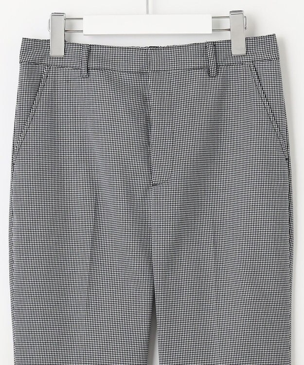 J.PRESS LADIES L 【洗える】シャークスキンハウンドトゥース テーパード パンツ ネイビー系3