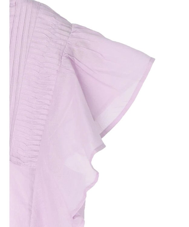 earth music&ecology コットンボイルフリルブラウス Light Pink