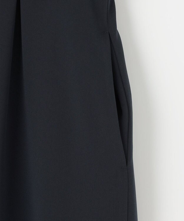 J.PRESS LADIES 【セットアップ対応・洗える】セラテリーダブルクロス ワンピース ネイビー系