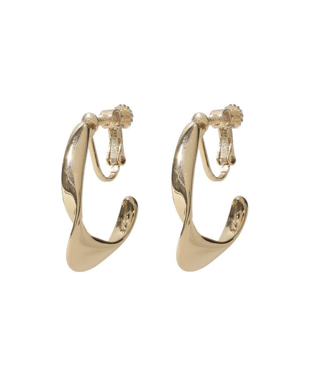 AMERICAN HOLIC ツイストフープイヤリング Gold