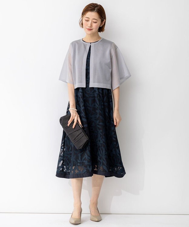 23区 S 【APPLAUDIR】グロッシーニット ボレロカーディガン シャンパン系