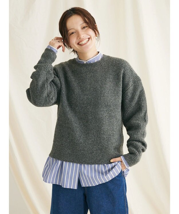 CRAFT STANDARD BOUTIQUE ブークレニットプルオーバー Dark Gray Mixture