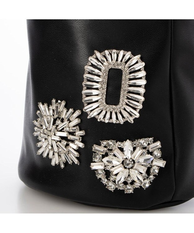 UNBILLION カカトゥ kakatoo / ビジュー付きドロストバッグ ブラック