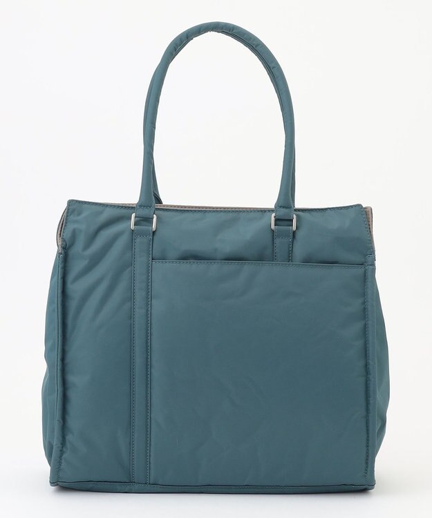 Y'SACCS 【ムック本掲載】ツイルナイロン　スクエアトート　Mサイズ ブルーグリーン