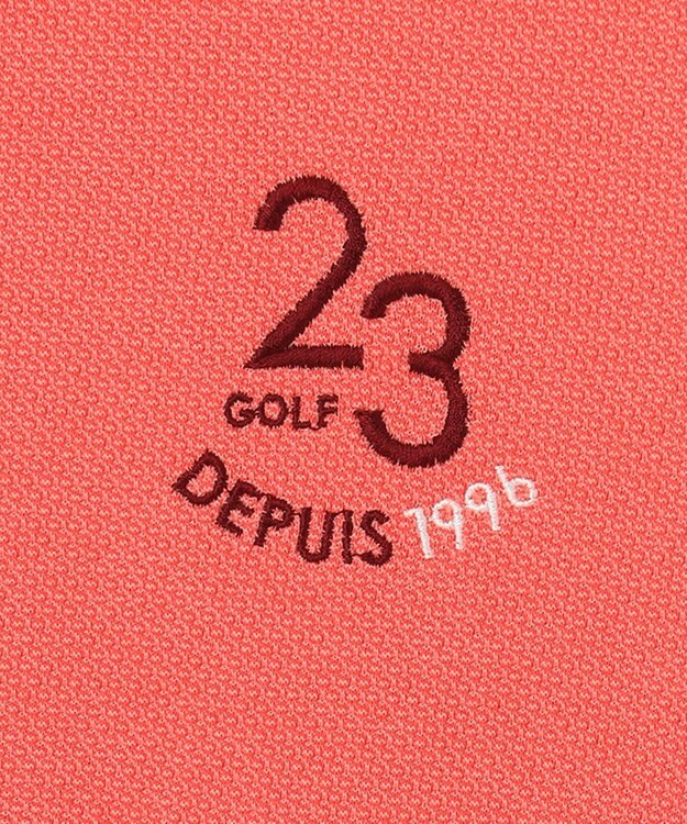 23区GOLF 【WOMEN】ハニカムライト鹿子 半そでポロシャツ ピンク系